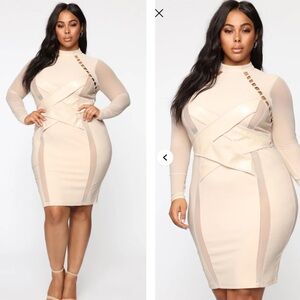 Fashion Nova Black Caged Inside Dress Long Sleeve Dress!